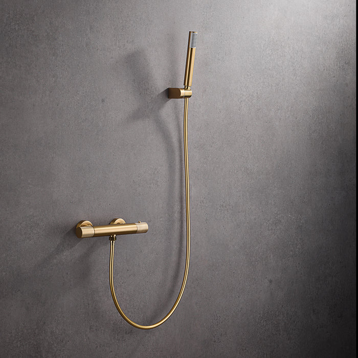 IMEX BTD038-5OC LINE Thermostatic Shower Tap Brushed Gold