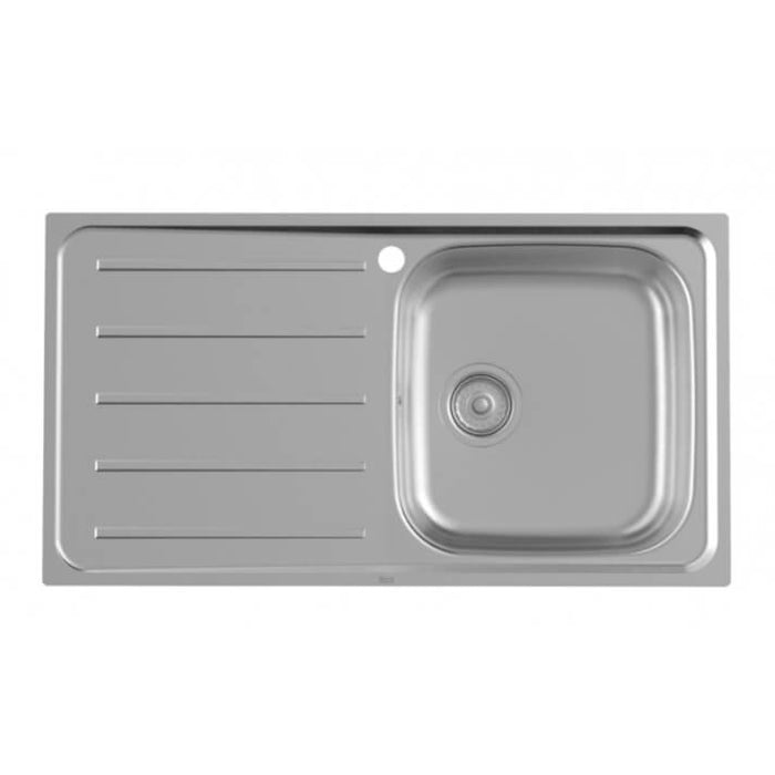ROCA A874801A01 VICTORIA Sink 1 Bowl Outleter Left 80 cm Stainless Steel