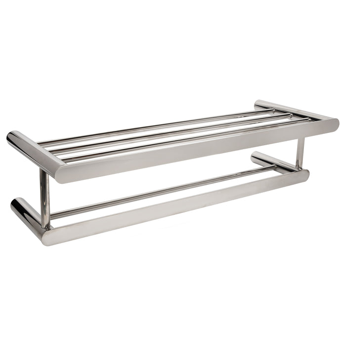 MEDICLINICS AI1323C Glossy Stainless Steel Towel Holder Shelf