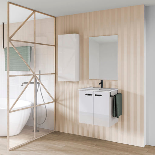 Mueble auxiliar de baño para colgar 34,9x140x32,9 cm con cierre amortiguado  Oslo Coycama