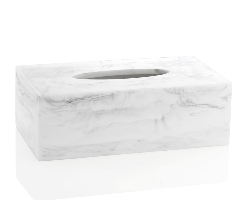 ANDREA HOUSE BA17156 White Marble Tissue Box
