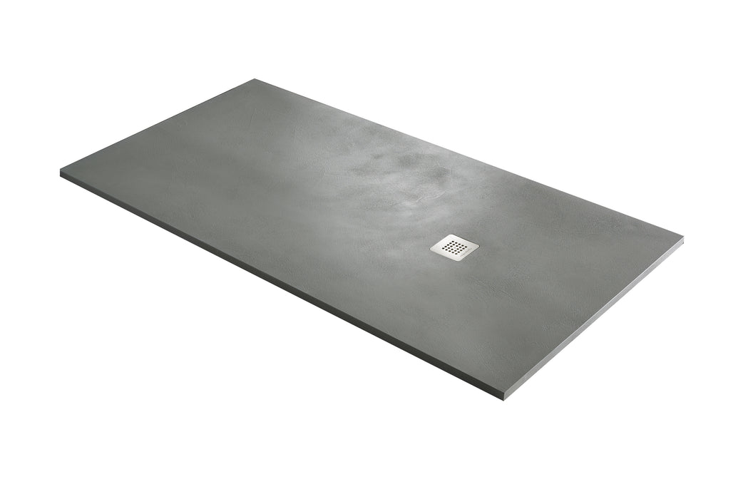 ACQUABELLA BASE Shower Tray Beton Texture Cement Color