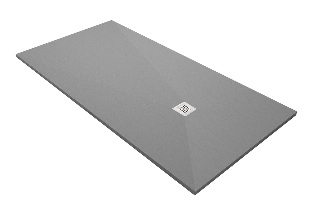 ACQUABELLA BASE Shower Tray Slate Texture Cement Color