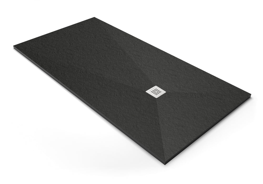 ACQUABELLA BASE Shower Tray Slate Texture Color Black