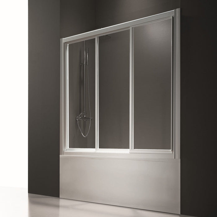 PROFILTEK BACO Sliding Bathtub Screen White Profile Transparent Glass