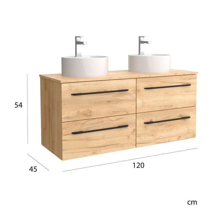 SALGAR 97966 MORAI Furniture+Sink+Countertop 120 Oak