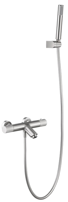 IMEX BTD038-4NQ LINE Thermostatic Bath/Shower Tap Brushed Nickel