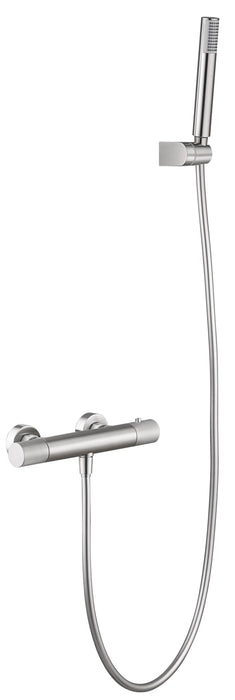 IMEX BTD038-5NQ LINE Thermostatic Shower Tap Brushed Nickel