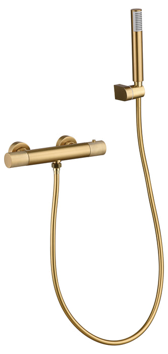 IMEX BTD038-5OC LINE Thermostatic Shower Tap Brushed Gold