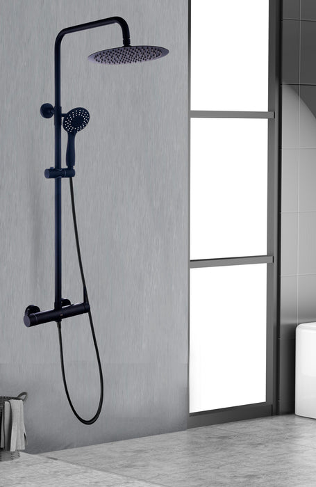 SKY BATH CDR007/NG ROCK Matte Black Single-Handle Shower Set
