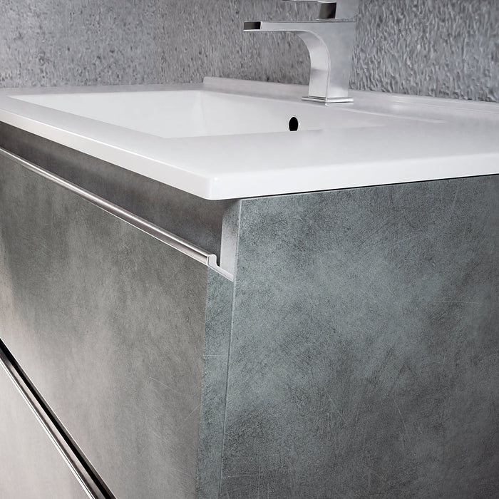 BATHME MADISON TOP Vanity Sink Unit 3 Drawers Colour Cement