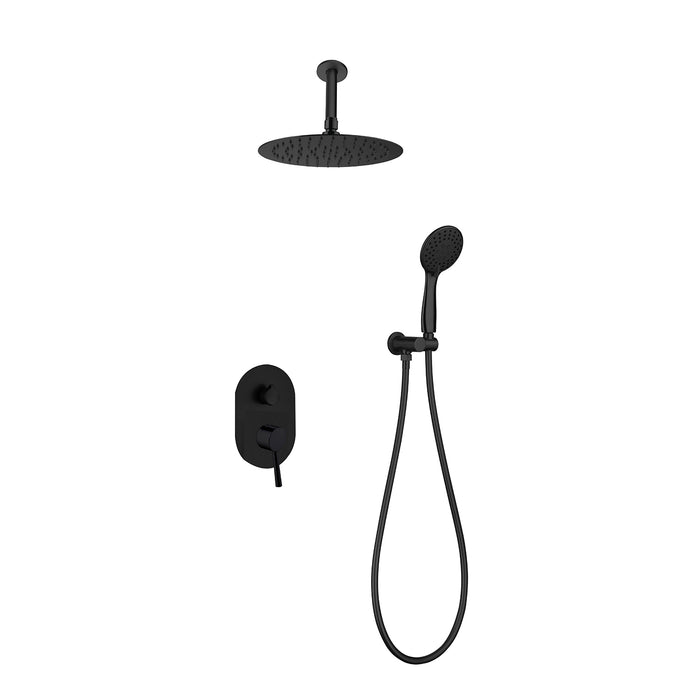 SKY BATH CES004/NG SPIRIT Matte Black Recessed Single-Handle Shower Set