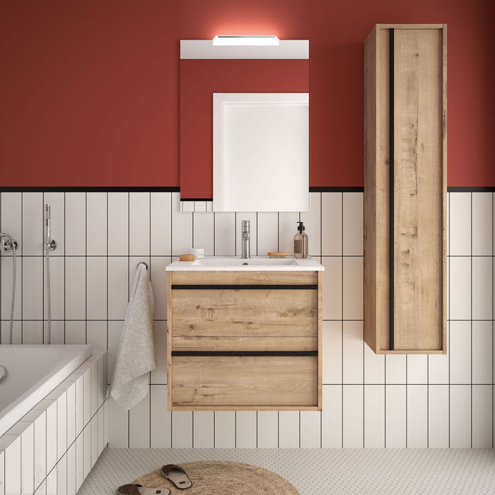 SALGAR ATTILA Ostippo Oak Complete Bathroom Furniture Set