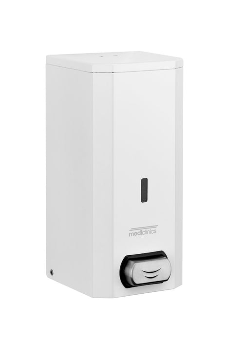 MEDICLINICS DJS0033 1 5L Manual Disinfectant Spray Dispenser AISI 304 Stainless Steel White Finish