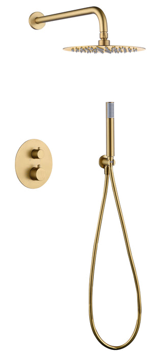 IMEX GTM039/OC MONZA Built-in Thermostatic Shower Tap Set Brushed Gold