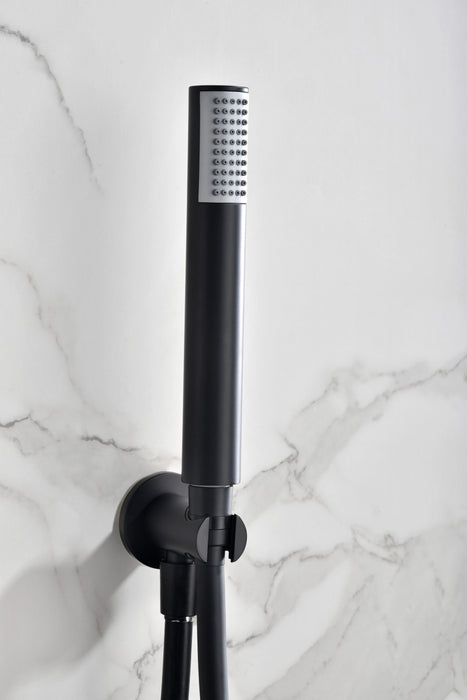 IMEX GTM039/NG MONZA Matte Black Built-in Thermostatic Shower Tap Set