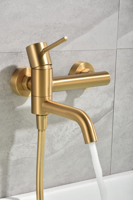 IMEX BDM039-4OC MONZA Single-Handle Bath/Shower Tap Kit Brushed Gold