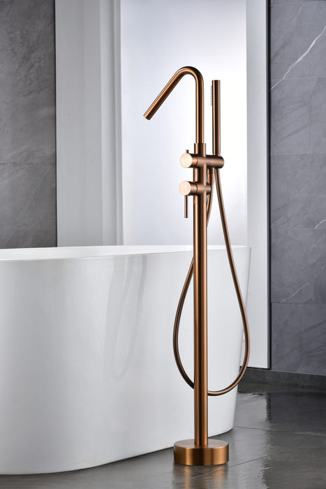 IMEX BBECO1/ORC CORCEGA Freestanding Bathtub Mixer Tap Brushed Rose Gold