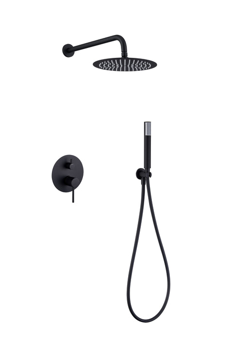 IMEX GPM039/NG MONZA Matte Black Recessed Single-Handle Shower Tap Set