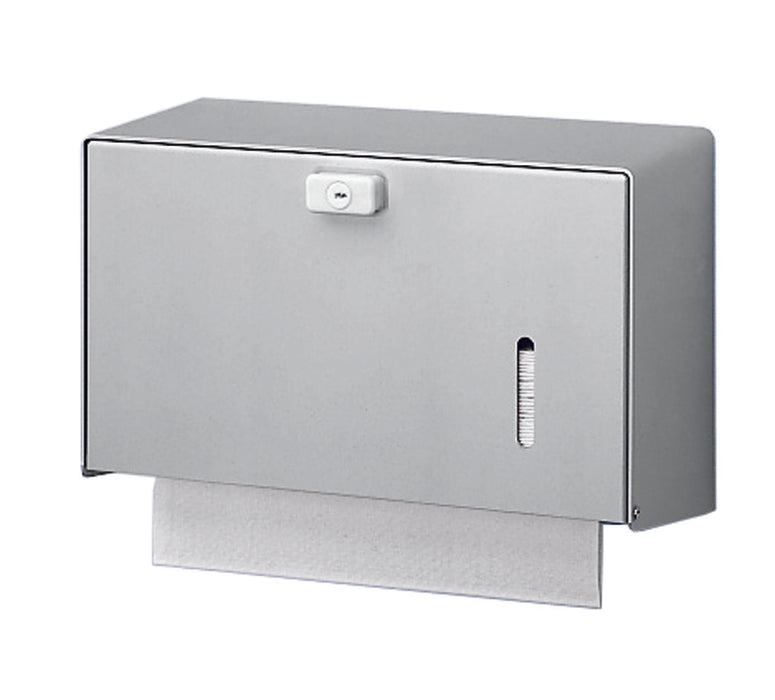 MEDICLINICS DT0600 Satin Anodized Aluminum Manual Folded Towel Paper Dispenser for Wall Mounting