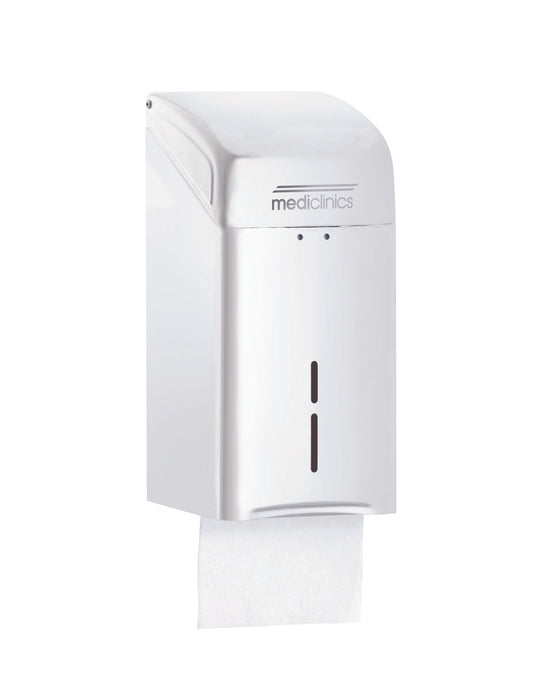 MEDICLINICS DTH100 Steel Wall-Mounted Sanitary Wipes Dispenser White Finish