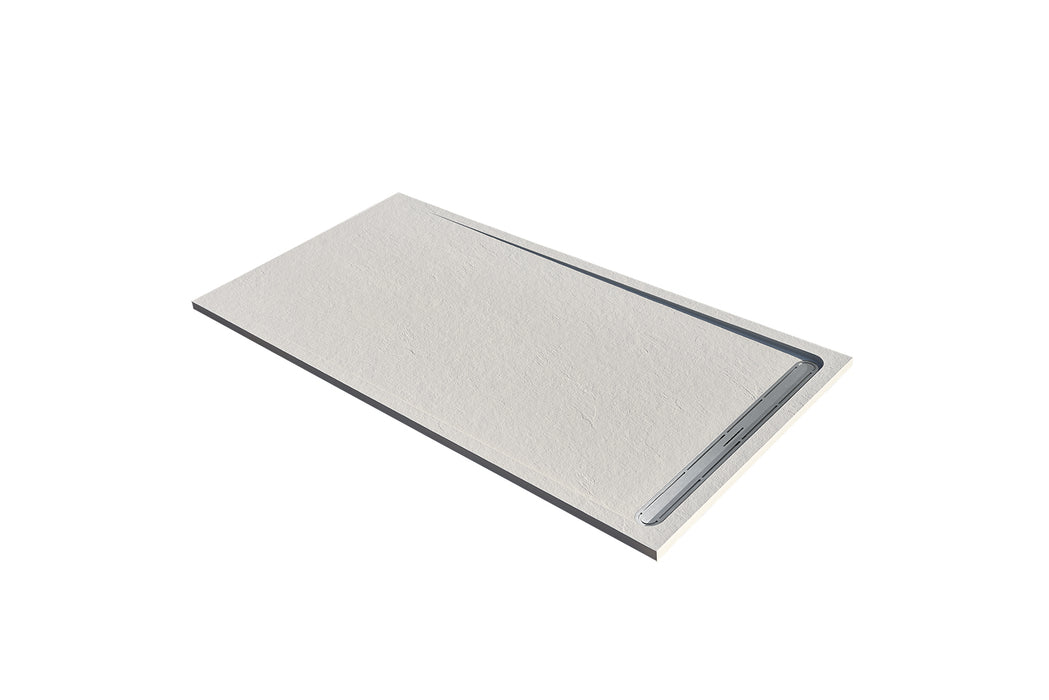 ACQUABELLA DUO Shower Tray Slate Texture Ivory Color