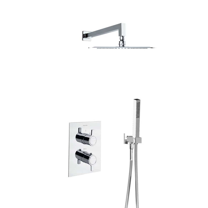 RAMON SOLER 948712RK250 BLAUTHERM 2-Way Built-in Thermostatic Shower Tap with Chrome Equipment and Sprayer