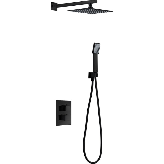 IMEX GPC009/NG CIES Matte Black Thermostatic Built-In Shower Set