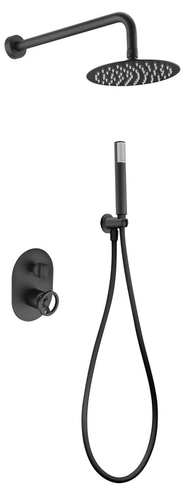 IMEX GPC033/NG OLIMPO Matte Black Single-Handle Recessed Shower Set