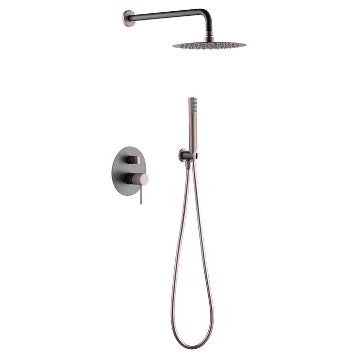 IMEX GPD038/GC LINE Recessed Single-Lever Shower Set Champagne Gray