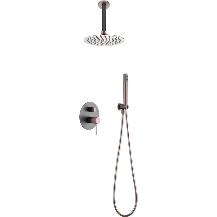 IMEX GPQ038/GC TOP Built-in Single Lever Shower Set Champagne Gray