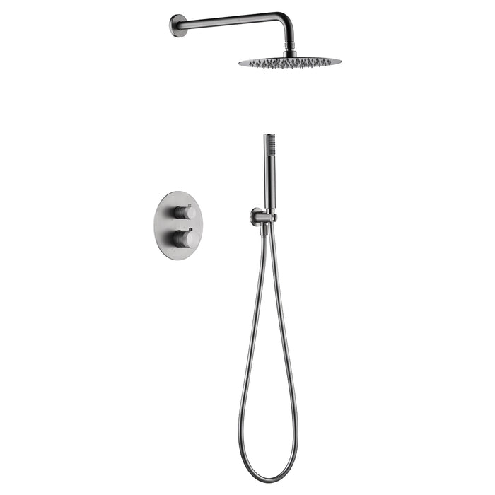 IMEX GTD038/NQ LINE Thermostatic Built-In Shower Set Brushed Nickel