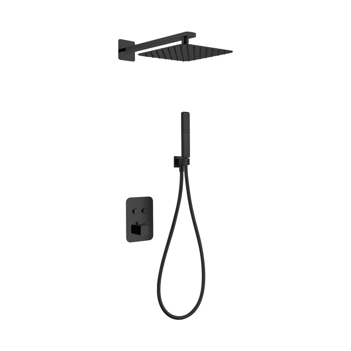 IMEX GTM021/NG MADEIRA Matte Black Thermostatic Built-in Shower Set