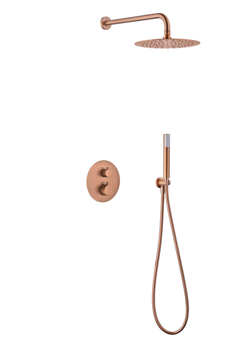 IMEX GTM039/ORC MONZA Built-in Thermostatic Shower Tap Set Brushed Rose Gold