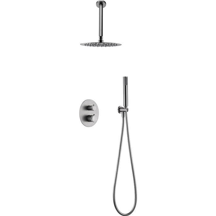 IMEX GTQ038/NQ TOP Thermostatic Built-In Shower Set Brushed Nickel
