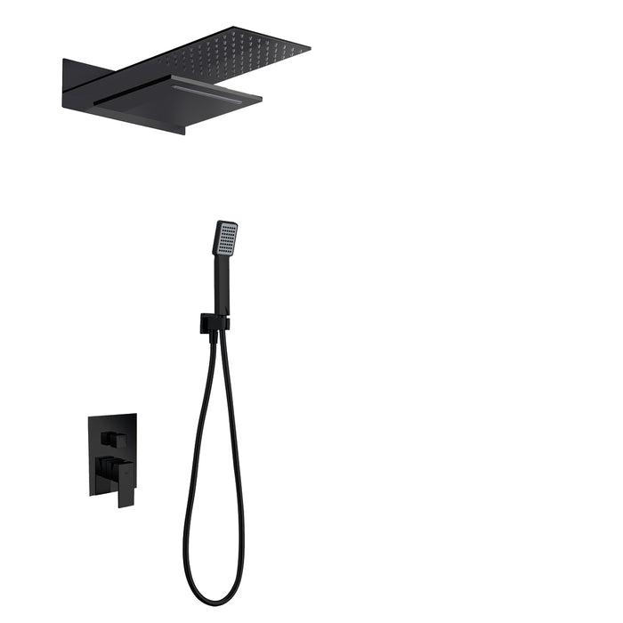 IMEX GTR049/NG RODAS Matte Black Thermostatic Built-in Shower Set