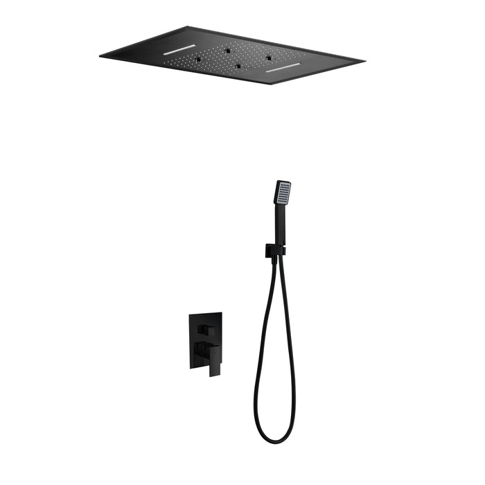 IMEX GTS019-P/NG SUMATRA Matte Black Single-Handle Recessed Shower Set with Frame