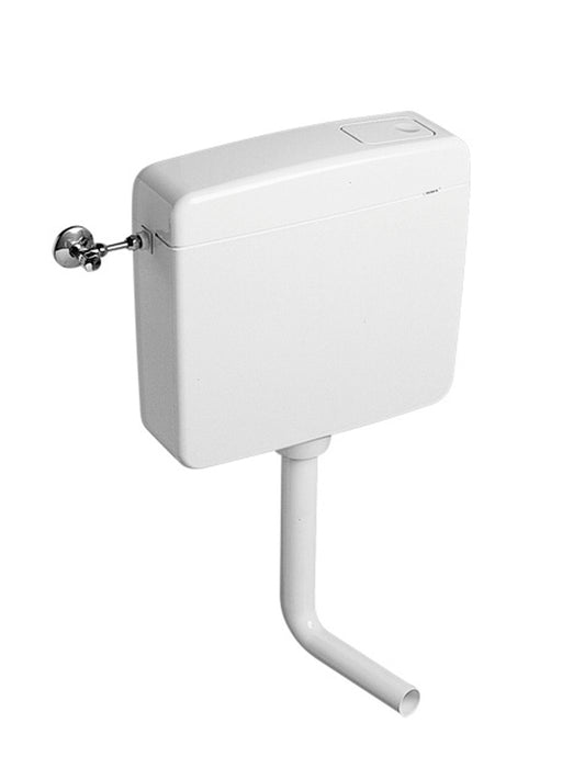 MEDICLINICS H52HJS02 White PEHD Plastic Toilet Cistern with Flush Button