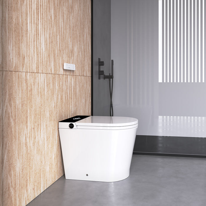 MIZUBATH HNMRADA0010021 RADA Rimless Smart Toilet with Integrated Cistern Electronic Display Black