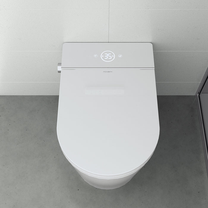MIZUBATH HNMRADA0010022 RADA Rimless Smart Toilet with Integrated Cistern Electronic Display White