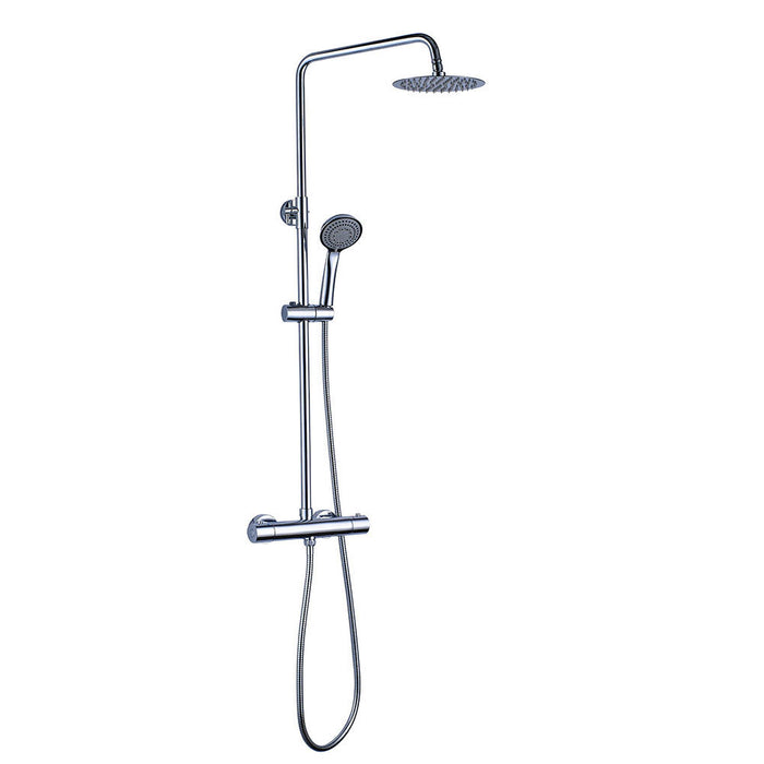 OXEN 120724 Large Round Thermostatic Shower 25x25 cm Chrome
