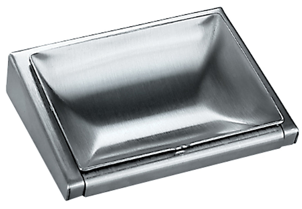 MEDICLINICS PP0162CS AISI 304 Stainless Steel Ashtray with Tilting Base and Manual Operation to Attach to the Wall