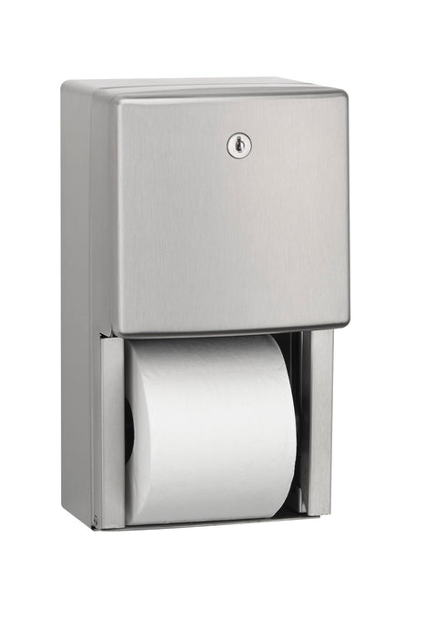 MEDICLINICS PR0700CS Wall-Mounted Toilet Paper Dispenser 2 Rolls Satin AISI 304 Stainless Steel