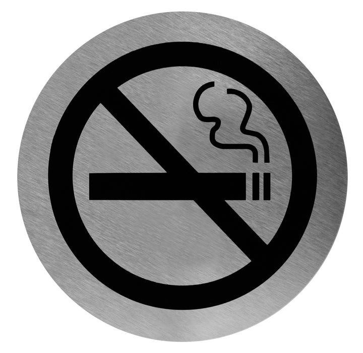 MEDICLINICS PS0009CS Señal Autoadhesiva Prohibido Fumar Acero Inox Satinado