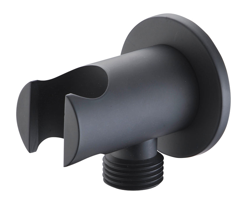 IMEX SFD002/NG Round Shower Handle Holder with Water Outlet Matte Black