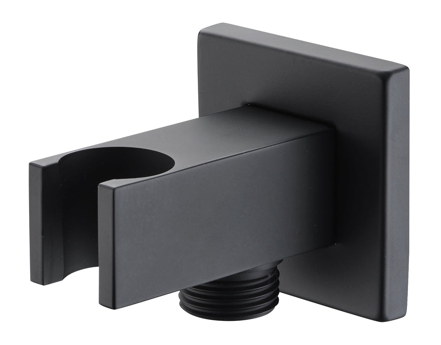 IMEX SFR001/NG Square Shower Handle Support with Water Outlet Matte Black