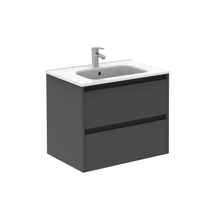 ROYO SANSA Furniture+Sink 2 Drawers Anthracite Gloss