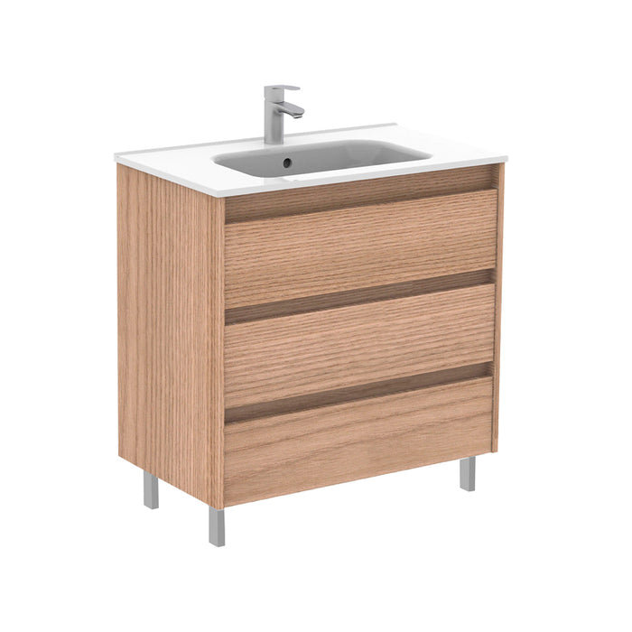 ROYO SANSA Furniture+Sink 3 Drawers Sanded Walnut