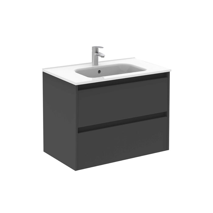 ROYO SANSA Furniture+Sink 2 Drawers Anthracite Gloss