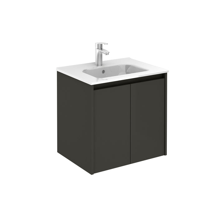 ROYO SANSA Furniture+Washbasin 2 Doors Glossy Anthracite